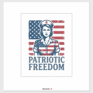 Patriotisches Krankenpfleger-Vektorgrafik-T-Shirt Aufkleber