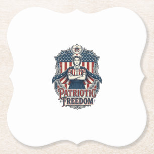 Patriotisches Krankenpfleger-Vektorgrafik-T-Shirt_ Untersetzer