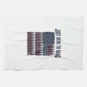 Patriotisches Kugel-Flagge Lustiges Vintage Grafik Geschirrtuch