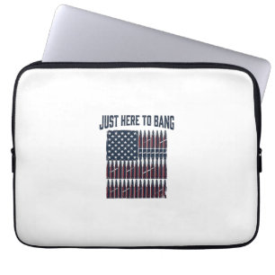 Patriotisches Kugel-Flagge Lustiges Vintage Grafik Laptopschutzhülle