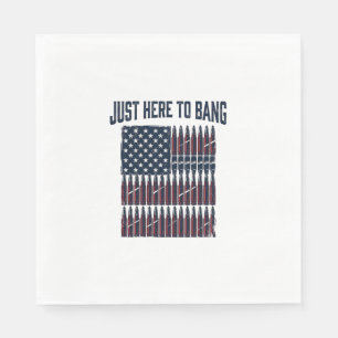 Patriotisches Kugel-Flagge Lustiges Vintage Grafik Serviette