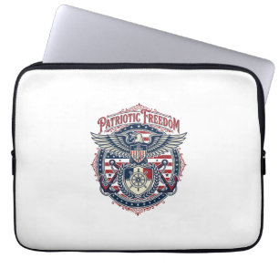 Patriotisches Küsten-Preppy-Vektorgrafik-T-Shirt Laptopschutzhülle