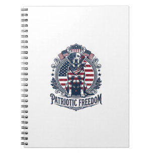 Patriotisches Labrador Retriever Vektorgrafik T-Sh Notizblock