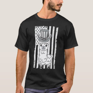 Patriotisches Lama 4. Juli Für Männer Frauen Tier T-Shirt