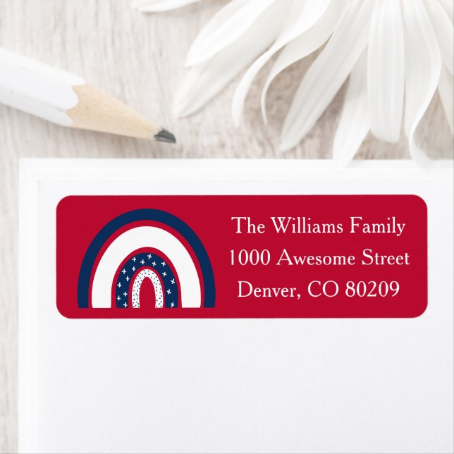 Patriotisches Land Red White Blue American Rainbow (Insitu)