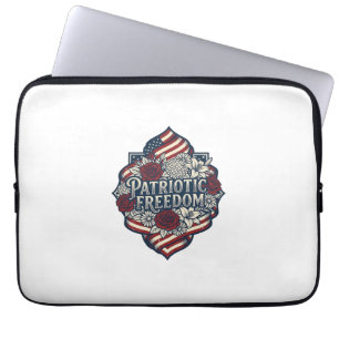 Patriotisches Landhausgarten-Vektorgrafik-T-Shirt_ Laptopschutzhülle