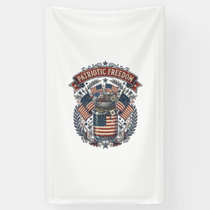 Patriotisches Mason-Glas Landleben Banner
