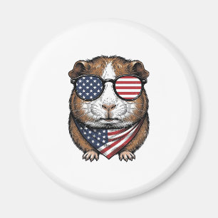 Patriotisches Meerschweinchen Vintage-Stich Magnet