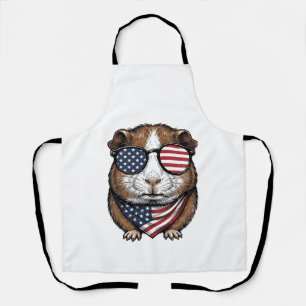 Patriotisches Meerschweinchen Vintage-Stich Schürze