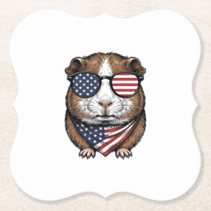 Patriotisches Meerschweinchen Vintage-Stich Untersetzer
