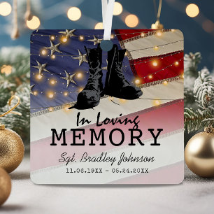 Patriotisches Memorial Soldier Foto Ornament Aus Metall