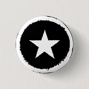 Patriotisches Militär Armeekriegs Weißer Stern Sym Button