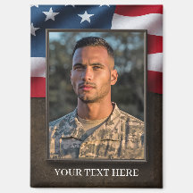 Patriotisches Militär-Foto-Magnet