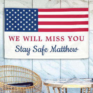 Patriotisches Militär geht weg Party amerikanische Banner