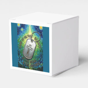 Patriotisches militärisches christliches Dog Tag F Geschenkschachtel
