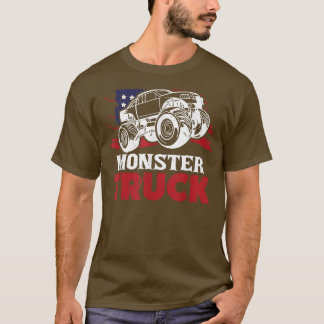 Patriotisches Monster Truck mit Amerika T-Shirt