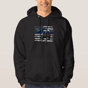 Patriotisches Motorrad Amerikanische US-Flagge Bik Hoodie