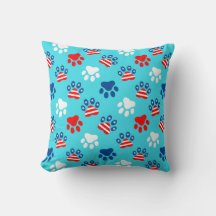 Patriotisches Muster aus Red White und Blue Dog Pa