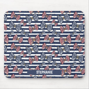 Patriotisches Muster der Streifen Mousepad