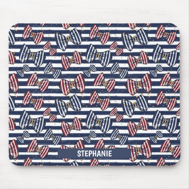 Patriotisches Muster der Streifen Mousepad (Vorne)