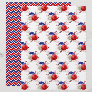 Patriotisches Muster-Scrapbook