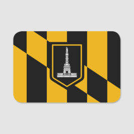 Patriotisches Namensschild mit der Flagge von Balt