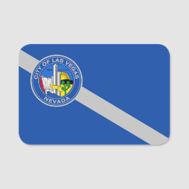 Patriotisches Namensschild mit der Flagge von Las 