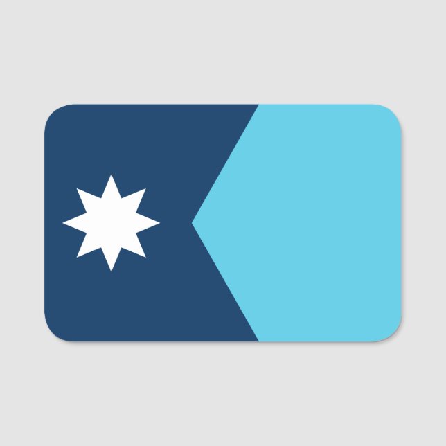 Patriotisches Namensschild mit der Flagge von Minn (Vorderseite)