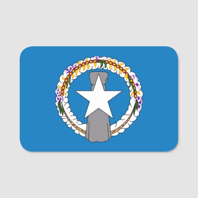 Patriotisches Namensschild mit der Flagge von Nord (Vorderseite)