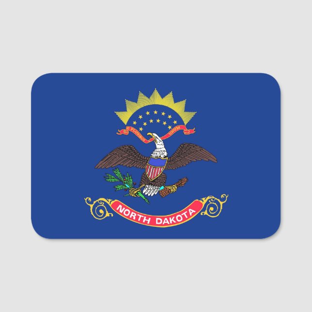 Patriotisches Namensschild mit der Flagge von Nort (Vorderseite)