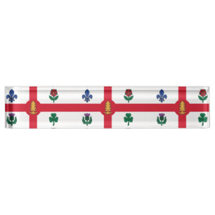 Patriotisches Namensschild mit Flagge von Montreal Namensplakette