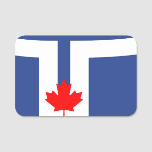 Patriotisches Namensschild mit Flagge von Toronto,
