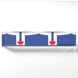 Patriotisches Namensschild mit Flagge von Toronto Namensplakette