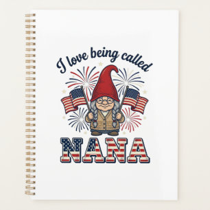 Patriotisches Nana-Gnom-Vintage-Oma-Shirt Des Planer
