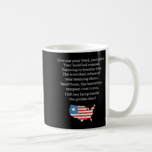 Patriotisches New Colossus Emma Lazarus Zitat Usa  Kaffeetasse
