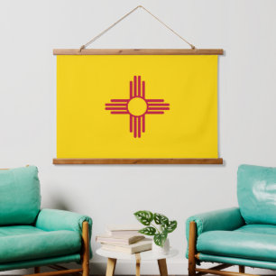 Patriotisches New Mexico Tapestry, neue mexikanisc Wandteppich Mit Holzrahmen