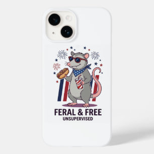 Patriotisches Opossum Wild und Frei 4. Juli Unabhä Case-Mate iPhone 14 Hülle