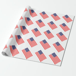 Patriotisches Packpapier mit amerikanischer Flagge