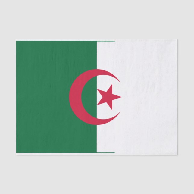 Patriotisches Papiertaschentuch mit algerischer Fl Seidenpapier (Vorderseite)