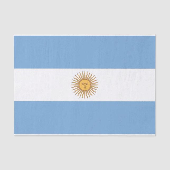 Patriotisches Papiertaschentuch mit argentinischer Seidenpapier (Vorderseite)