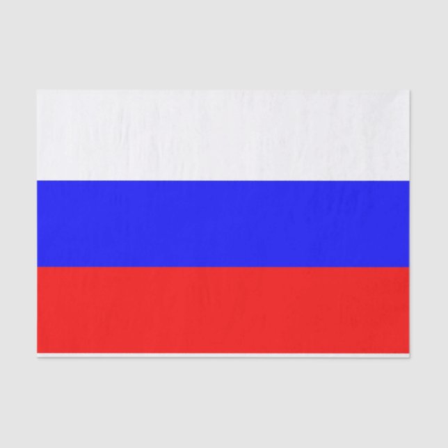 Patriotisches Papiertaschentuch mit der Flagge Rus Seidenpapier (Vorderseite)