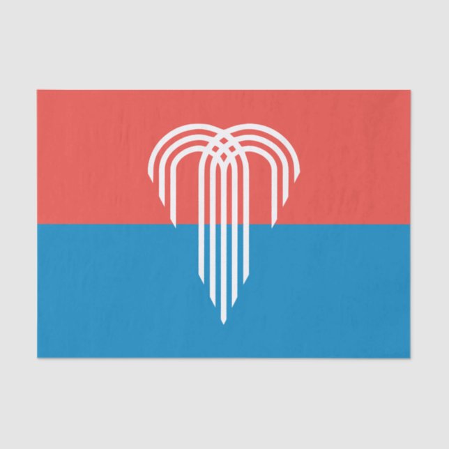 Patriotisches Papiertaschentuch mit der Flagge von Seidenpapier (Vorderseite)