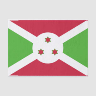 Patriotisches Papiertaschentuch mit Flagge Burundi Seidenpapier