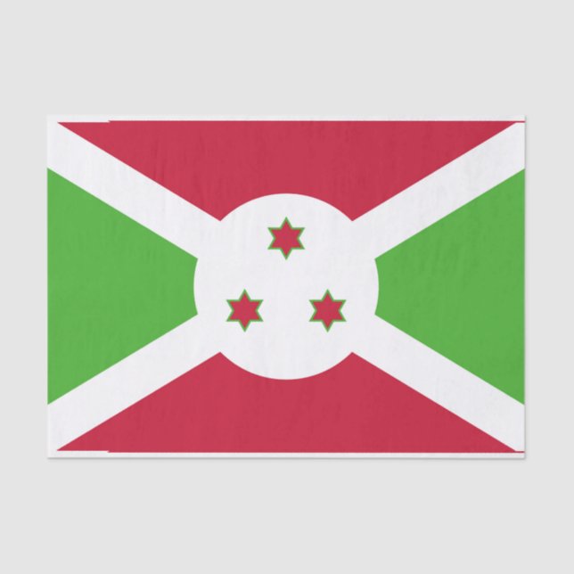 Patriotisches Papiertaschentuch mit Flagge Burundi Seidenpapier (Vorderseite)