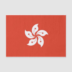 Patriotisches Papiertaschentuch mit Flagge Hongkon Seidenpapier