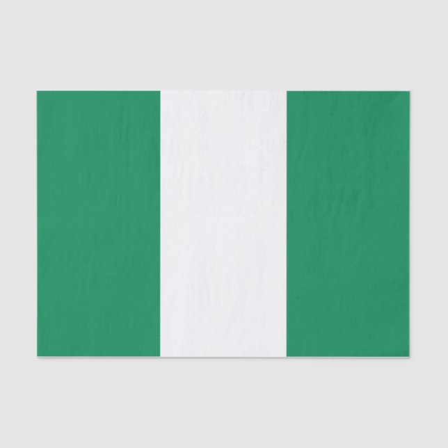 Patriotisches Papiertaschentuch mit Flagge Nigeria Seidenpapier (Vorderseite)