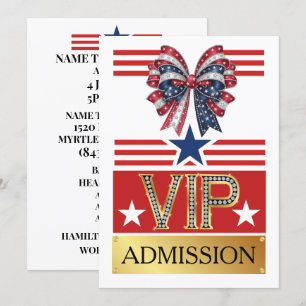 PATRIOTISCHES PARTY VIP Zulassung Einladung