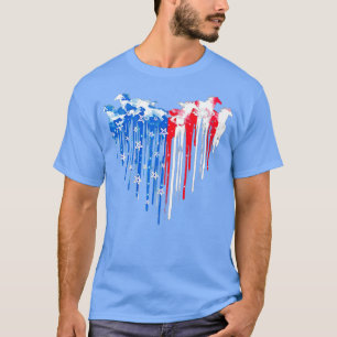 Patriotisches Pferd Amerikanische Flagge - Pferd V T-Shirt