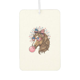 Patriotisches Pferd Bubble Gum Vintage Vector T-Sh Autolufterfrischer