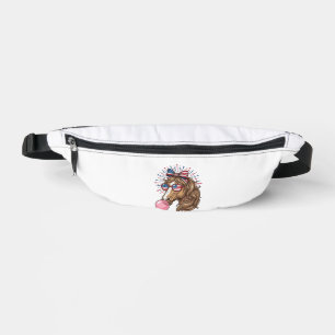Patriotisches Pferd Bubble Gum Vintage Vector T-Sh Bauchtasche